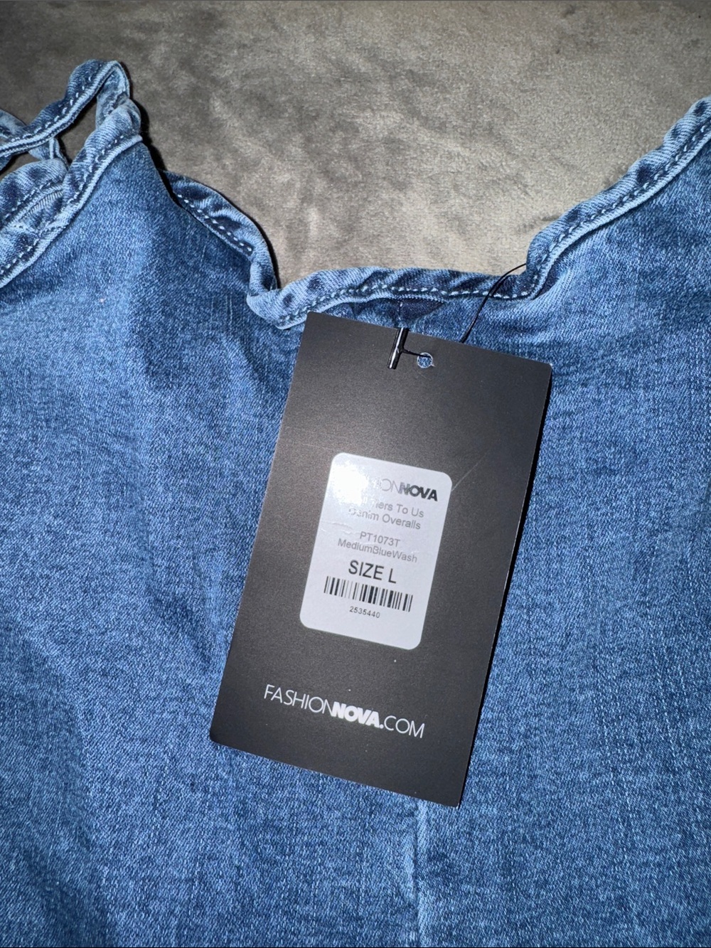 Fashion Nova Dark Blue Tiered Flare Jeans - Picture 4 of 8